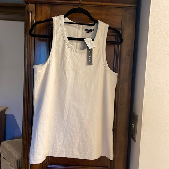 Theory Tops - THEORY Cream Leather Lindin Tank NWT, Medium, $575
